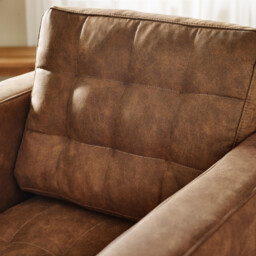 Jolene Tan Faux Leather Armchair - thumbnail 3