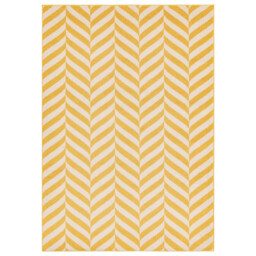 Chevron Yellow & Cream Rug - thumbnail 3