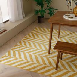 Chevron Yellow & Cream Rug
