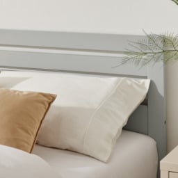 Declan Light Grey Solid Pine Double Bed Frame - thumbnail 3