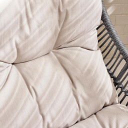 Tahiti Grey Rattan Garden Chair with Footstool - thumbnail 4