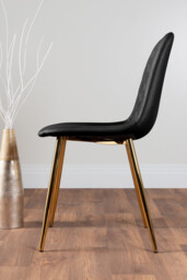Leonardo 6 Gold Dining Table and 6 Corona Gold Leg Chairs - thumbnail 3