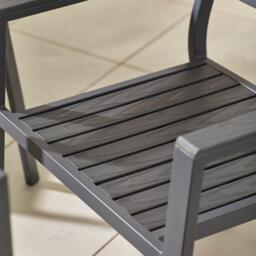 Furniturebox Dubai Polywood 8 Seat Garden Dining Set, Aluminium in Grey - Size: 90x75x180 cm - thumbnail 7