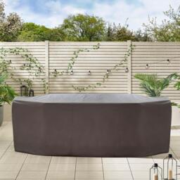 Furniturebox Dubai Polywood 8 Seat Garden Dining Set, Aluminium in Grey - Size: 90x75x180 cm - thumbnail 9