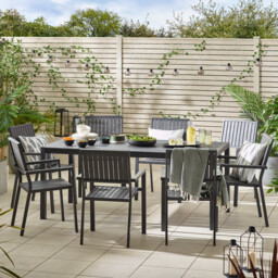 Dubai Grey Polywood 8 Seat Garden Dining Set - thumbnail 1