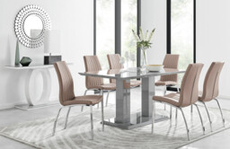 Imperia 6 Grey Dining Table and 6 Isco Chairs - thumbnail 4