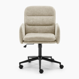 Diora Cream Jumbo Corduroy Swivel Office Chair - thumbnail 4