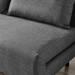 Bobby Dark Grey Fabric Double Folding Sofa Bed - thumbnail 4