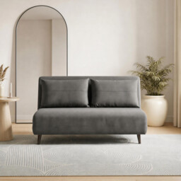 Bobby Dark Grey Fabric Double Folding Sofa Bed - thumbnail 2