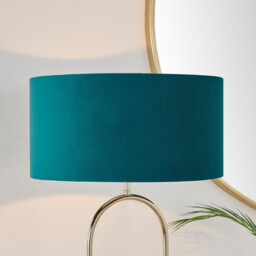 Danielle Teal and Marble Table Lamp - thumbnail 3