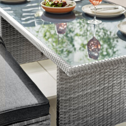 Marbella Grey Rattan 9 Seat Sofa Garden Dining Set - thumbnail 4