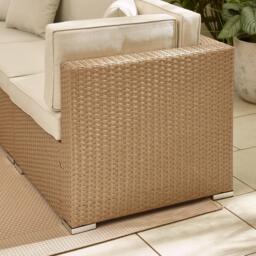 Furniturebox Orlando Beige & Cream 10 Seat Modular Garden Sofa, Rattan in Beige/Cream - Size: 72x75x72 cm - thumbnail 8