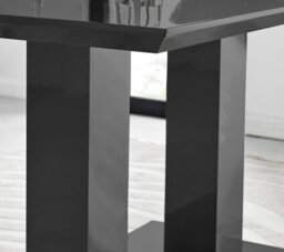 Imperia Rectangular Black High Gloss 6 Seater Dining Table - thumbnail 4