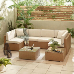 Orlando Beige Rattan Garden Coffee Table with Ice Bucket - thumbnail 4