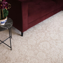 Melrose Beige Floral Patterned Rug - thumbnail 2