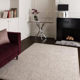 Melrose Beige Floral Patterned Rug - thumbnail 1