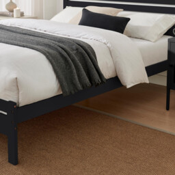 Declan Dark Grey Solid Pine King Bed Frame - thumbnail 4