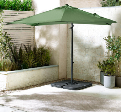 Cantilever Green Square Garden Parasol Only (No Base) - image 1