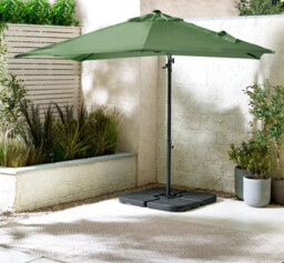 Cantilever Green Square Garden Parasol Only (No Base) - thumbnail 1