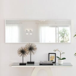 Emma White Large Rectangle Wall Mirror 140x50cm