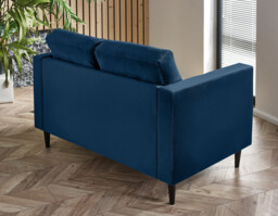 Jolene Navy Blue Velvet 2 Seater Sofa - thumbnail 4