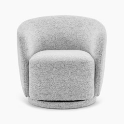 Romilly Grey Fabric Swivel Accent Tub Chair - thumbnail 4