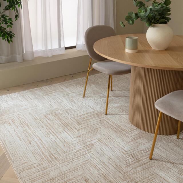 Savannah Cream Textured Cross Pattern Rug - image 1
