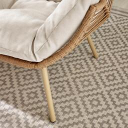 Furniturebox Beige & Cream Garden Double Egg Chair Seat, Rattan in Beige/Cream - Size: 146x136x85 cm - thumbnail 6