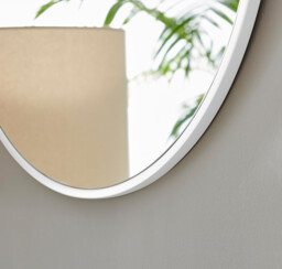Emma White Small Round Wall Mirror 60cm - thumbnail 3