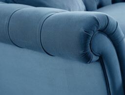 Olivia Blue Velvet Arm Chair - thumbnail 3