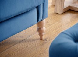 Olivia Blue Velvet Arm Chair - thumbnail 4