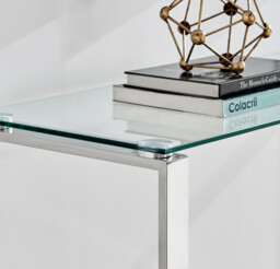 Miami Glass and Silver Console Table - thumbnail 2