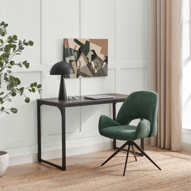 Layla Green Fabric Swivel Office Chair - image 1