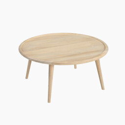 Orizaba Round White Oak Wood Coffee Table - thumbnail 4