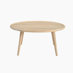 Orizaba Round White Oak Wood Coffee Table - thumbnail 2