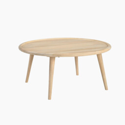 Orizaba Round White Oak Wood Coffee Table - thumbnail 3