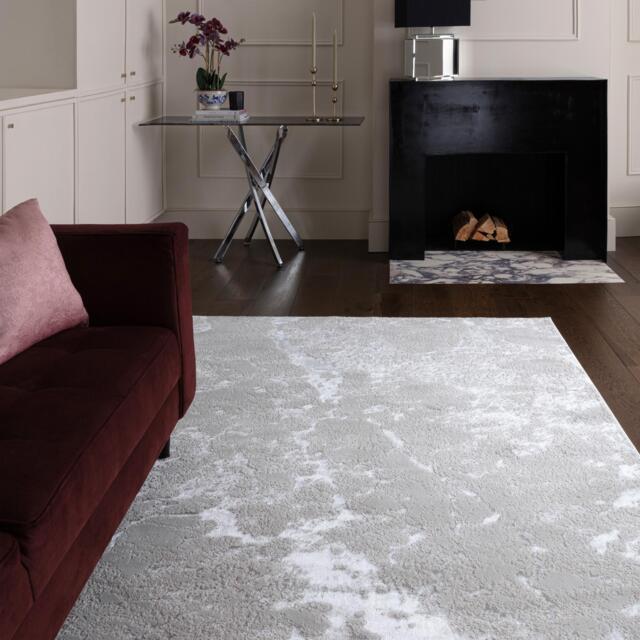 Elysia Metallic Silver Lustre Rug - image 1
