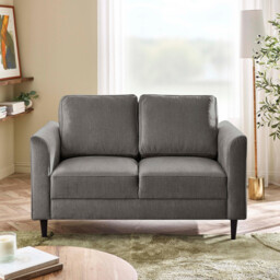 Logan Silver Grey Fabric 2 Seater Sofa - thumbnail 2