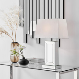 Talia Mirror and White Table Lamp - thumbnail 1