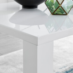 Pivero Rectangular White High Gloss 6 Seater Dining Table - thumbnail 3