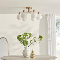 Martha 6 Frosted Glass Globes Ceiling Light - thumbnail 2