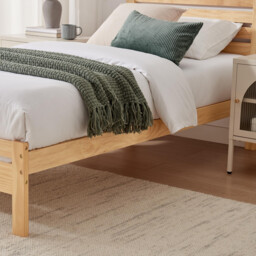 Declan Oak Solid Pine Single Bed Frame - thumbnail 4