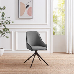 Beaumont Grey Fabric Swivel Office Chair - thumbnail 2