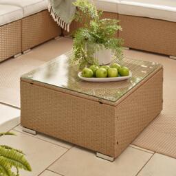 Furniturebox Orlando Beige & Cream 6 Seat Modular Garden Sofa, Rattan in Beige/Cream - Size: 72x75x72 cm - thumbnail 9
