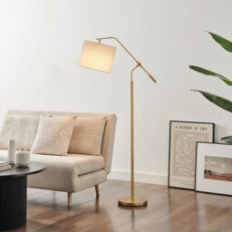 Claudia Brass Standing Floor Lamp - thumbnail 2