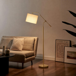 Claudia Brass Standing Floor Lamp - thumbnail 3
