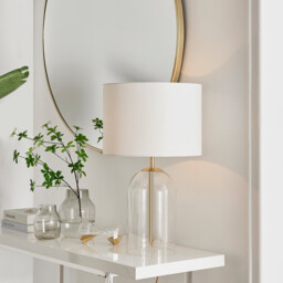 Nora Glass and White Table Lamp - thumbnail 4