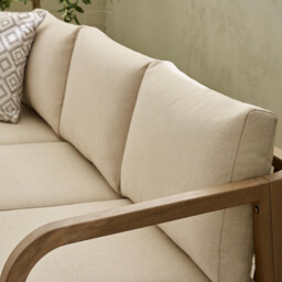 Lydiard Light Wood & Beige 7 Seat Garden Dining Set - thumbnail 3