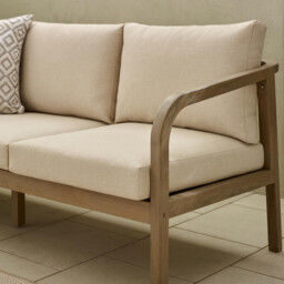 Lydiard Light Wood & Beige 7 Seat Garden Dining Set - thumbnail 4