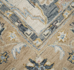 Ishani Beige Floral Hand Tufted Wool Rug - thumbnail 2